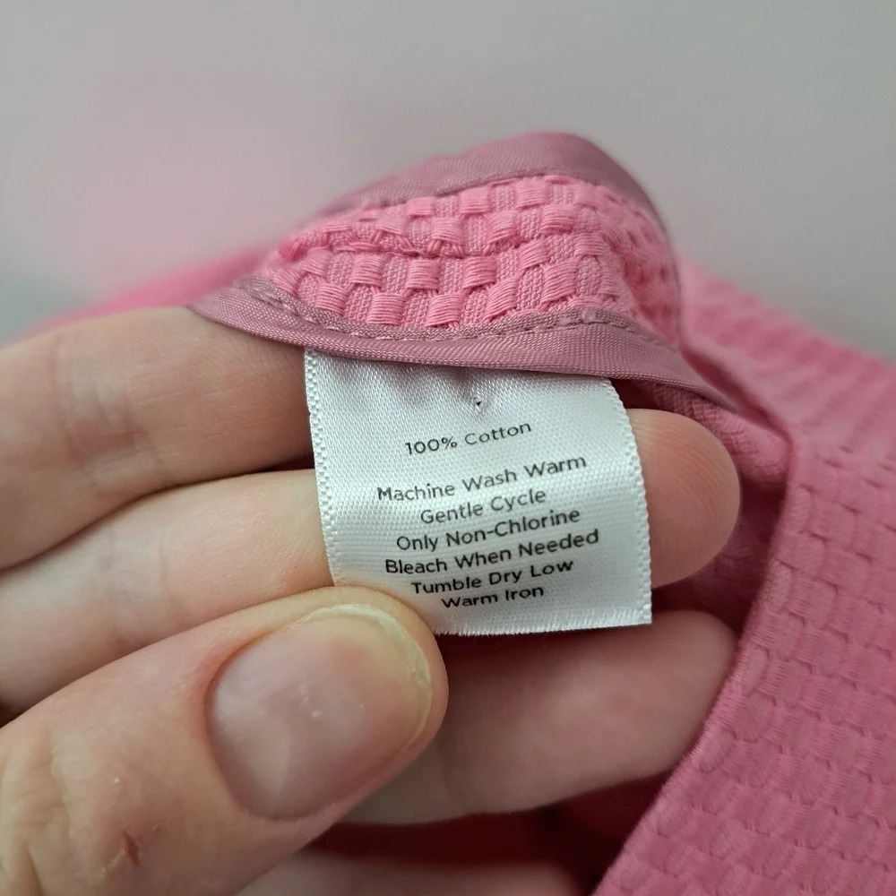 Talbots Pink Woven Above Knee Coquette Girlhood Preppy Button Down Skirt Size 6 - Picture 7 of 8
